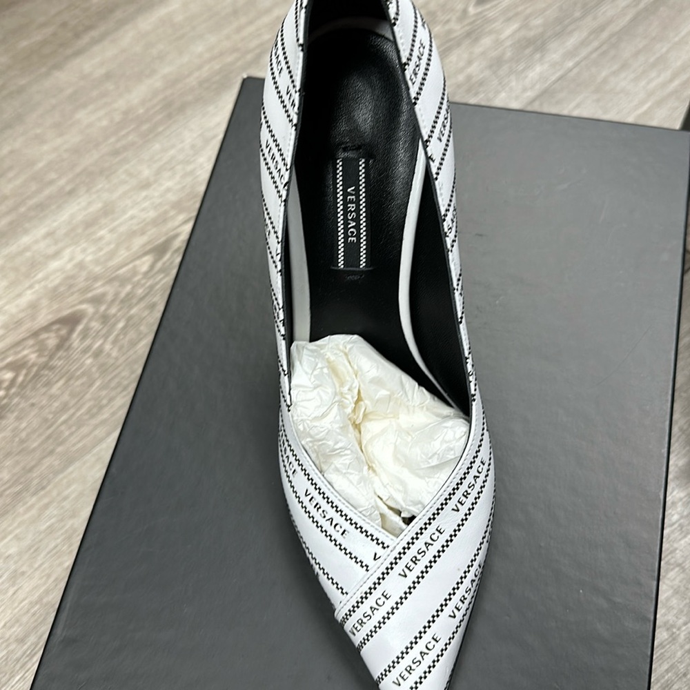 Classy white and black heels